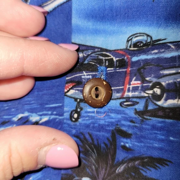 Ky's men's Hawaiian WWII bomber plane shirt M - Picture 5 of 5